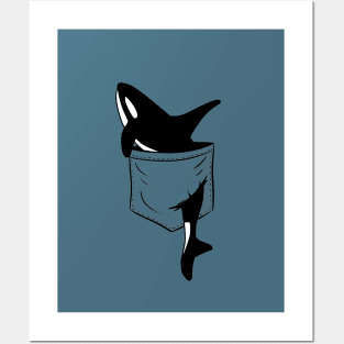 Casual Killer Whale Funny Orca In Your Pocket Posters and Art